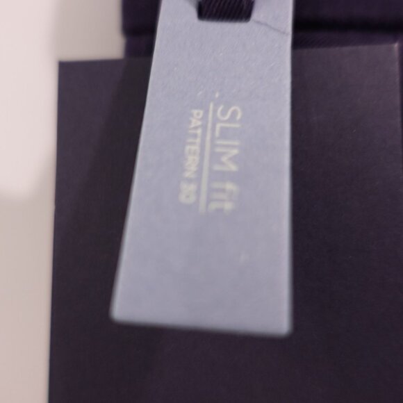 NWT Incotex Slim Fit Pattern 30 Slack Pants Sz 44 Blue Cotton Blend Slash Pocket - Picture 8 of 14